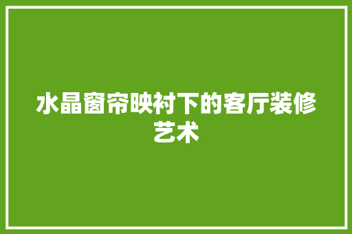 水晶窗帘映衬下的客厅装修艺术
