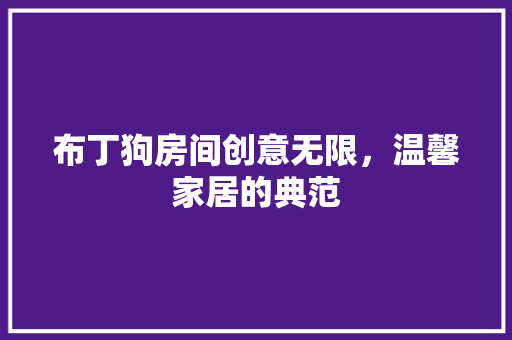 布丁狗房间创意无限，温馨家居的典范 建筑设计