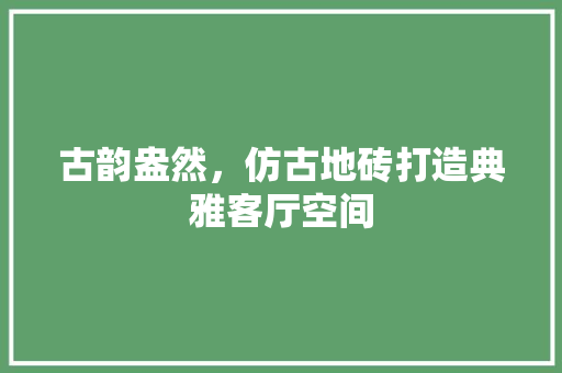 古韵盎然，仿古地砖打造典雅客厅空间 新型材料