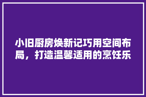 小旧厨房焕新记巧用空间布局，打造温馨适用的烹饪乐园