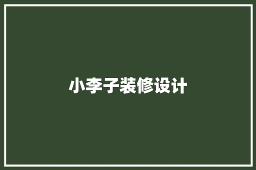 小李子装修设计