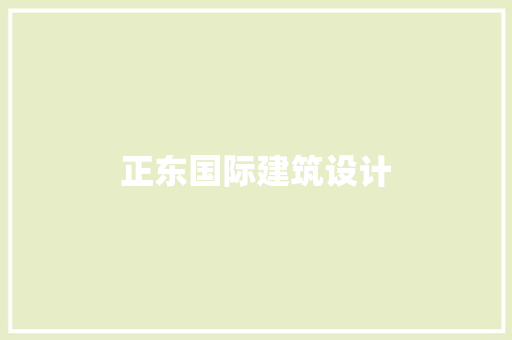 正东国际建筑设计